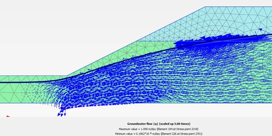 Illustrative image of Slope failure analysis in Fredericton